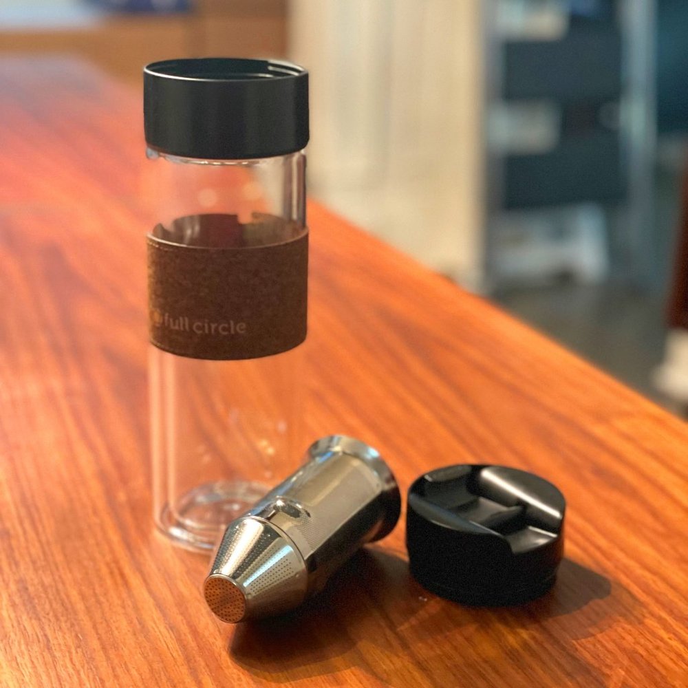 Full Circle Brumi Pour Over Hot + Cold Brew Bottle- Black